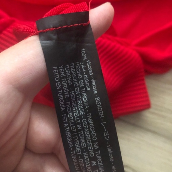 Zara Knit Bright Red Long Sleeve Top - Picture 9 of 9